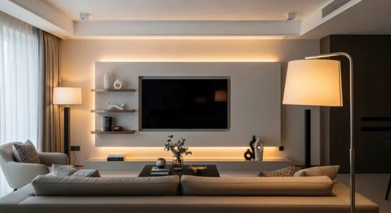 19 Best Modern TV Wall Designs for a Luxurious Living Room Look