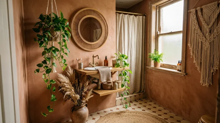 18 Gorgeous Boho Bathroom Ideas to Transform Small Spaces